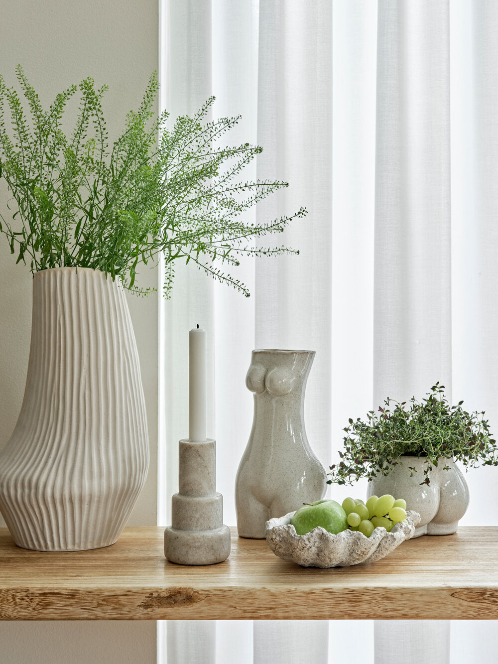 Shell cement skål - grå